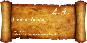 Laufer Árpád névjegykártya