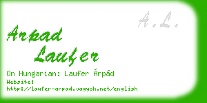 arpad laufer business card